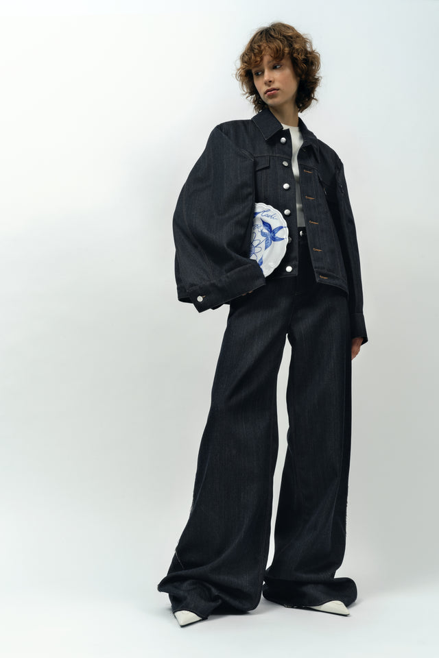 PONCHO DENIM PANTS