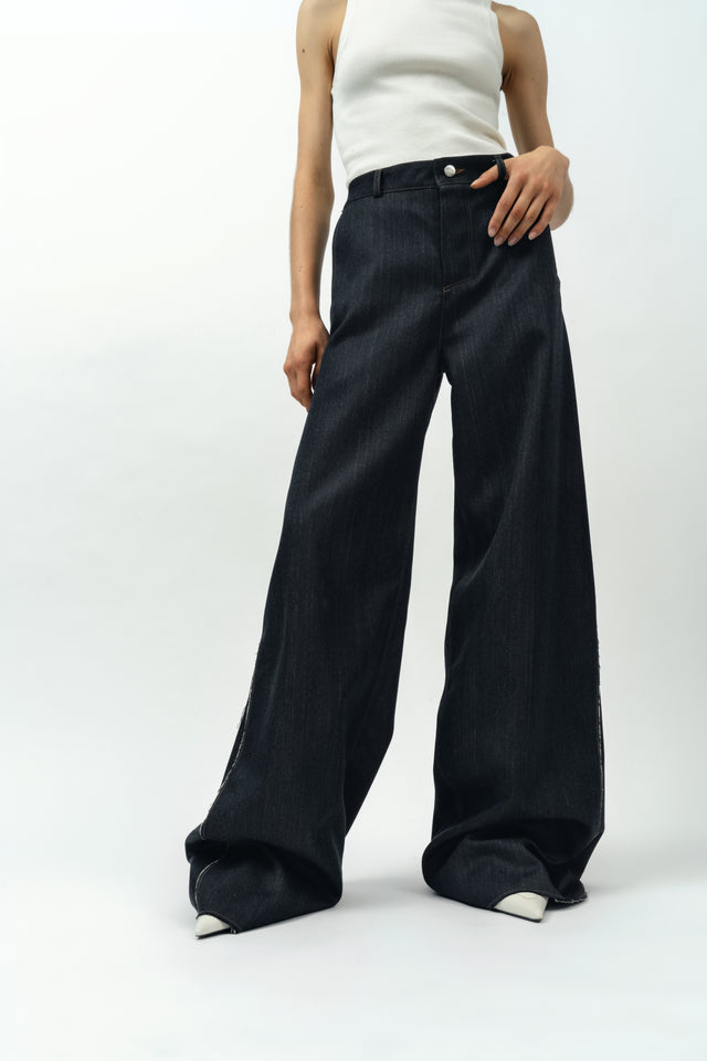 PONCHO DENIM PANTS