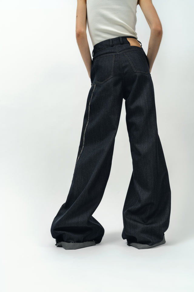 PONCHO DENIM PANTS