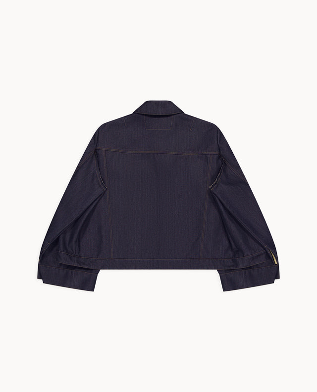 Veste denim à manches structurées