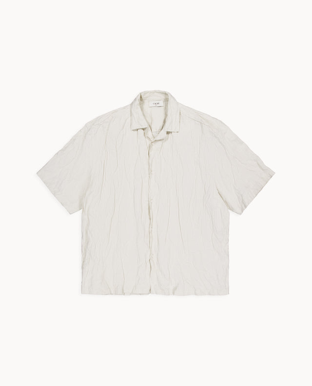 Crinkled cotton shirt