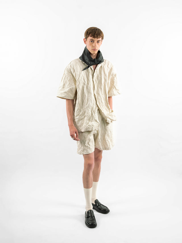 Crinkled cotton shirt