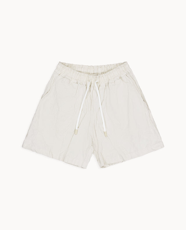 Short en coton froissé